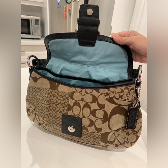 ✨New Y2K Coach Brown and Black Signature Patchwork Soho Shoulder Bag ✨ - Picture 12 of 17